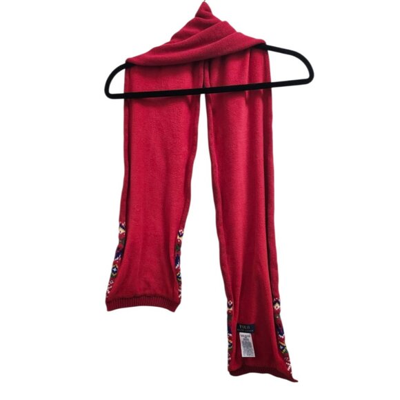 Polo Ralph Lauren Fair Isle Cotton-Blend Scarf Size 157 cm x19 cm - Picture 7 of 9